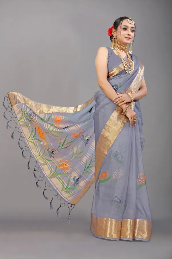 GREY_WOVEN_WORK_ORGANZA_SAREE